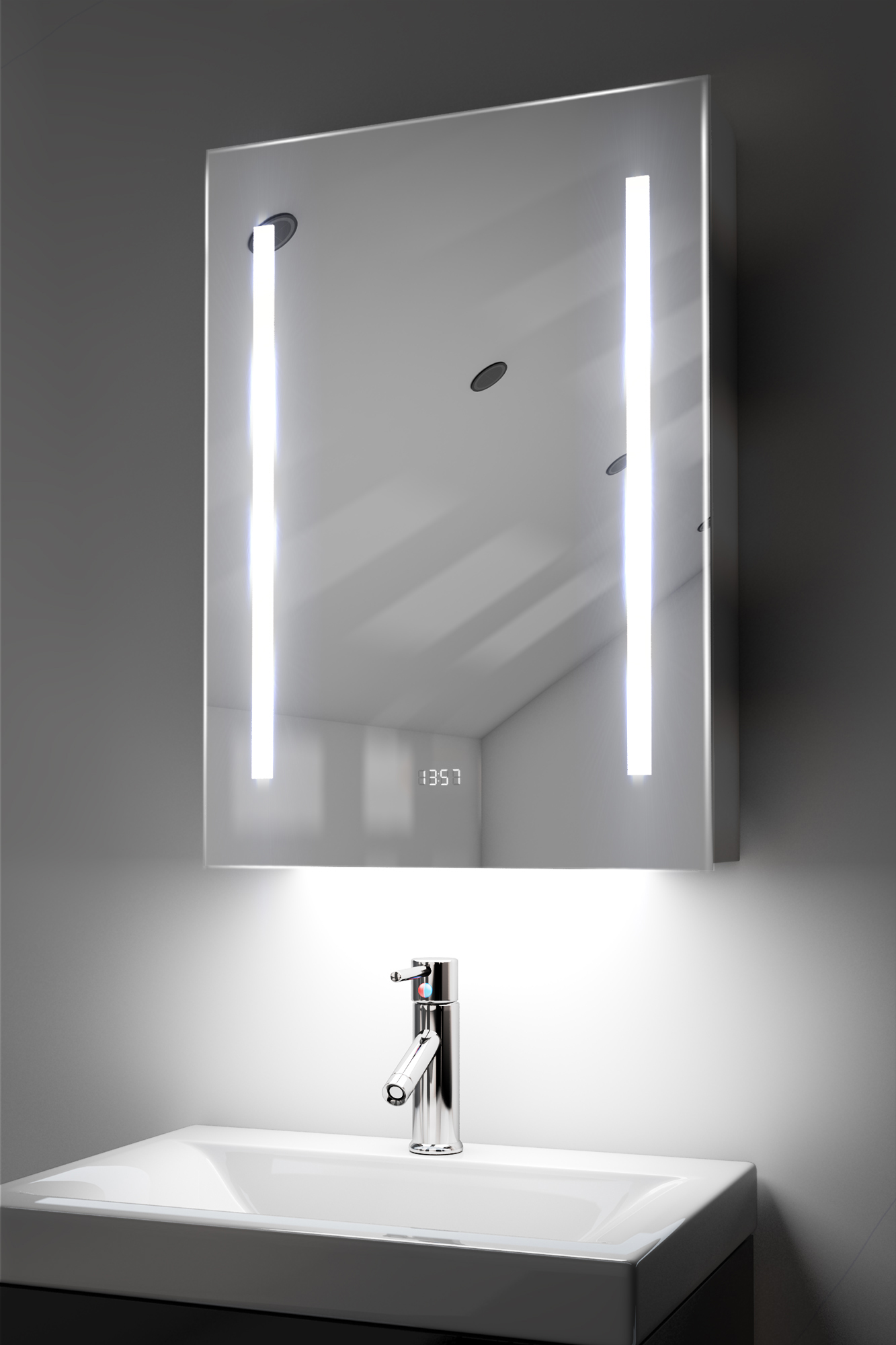 Bathroom Mirror Clock  Bathroom Mirror Clock Illuminated Bathroom Mirrors From Bathrooms At 