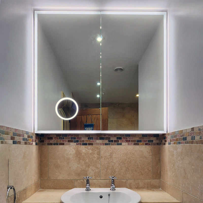H:1000 x W:1060mm Edge-lit cabinet with 3x magnifier