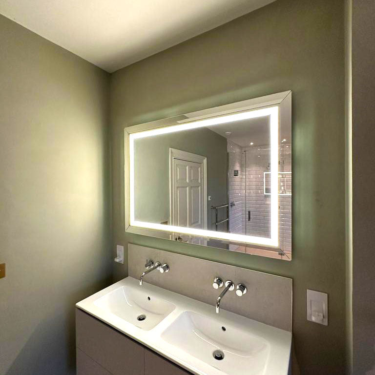 Large LED Bar style mirror with a beautifully bevelled edge