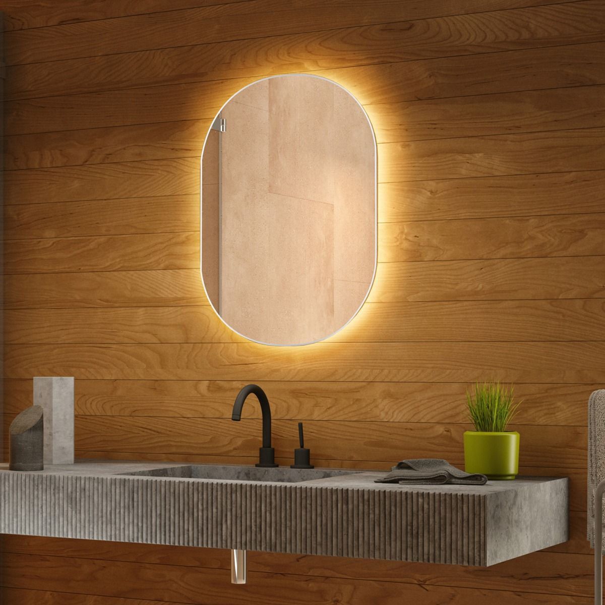 Clint Backlit Shaver Mirror
