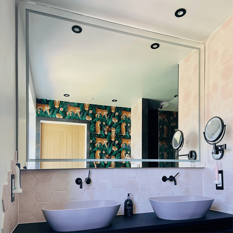 Gorgeous internal LED bar mirror, made to measure for a perfectly fitted finish