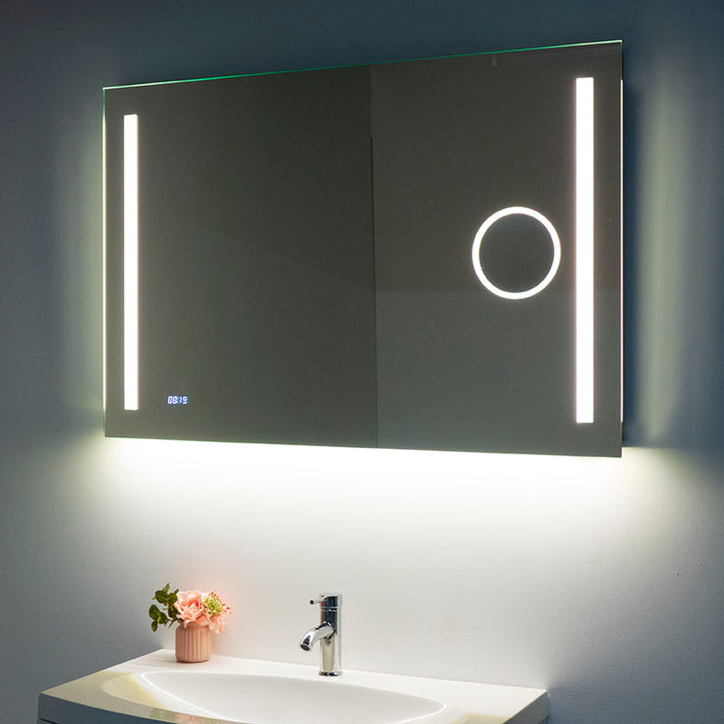 Digital clock, 3x Magnifier, Audio, Ambient lighting, demister, shaver & sensor