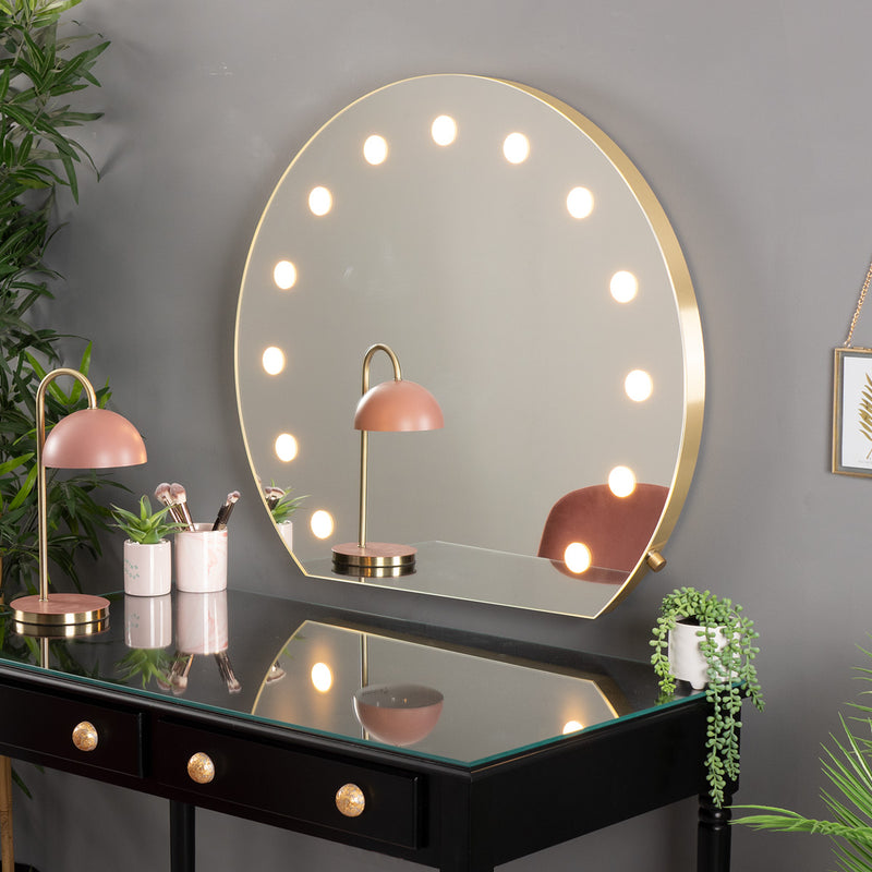 800mm Hollywood mirror encased in real brass frame