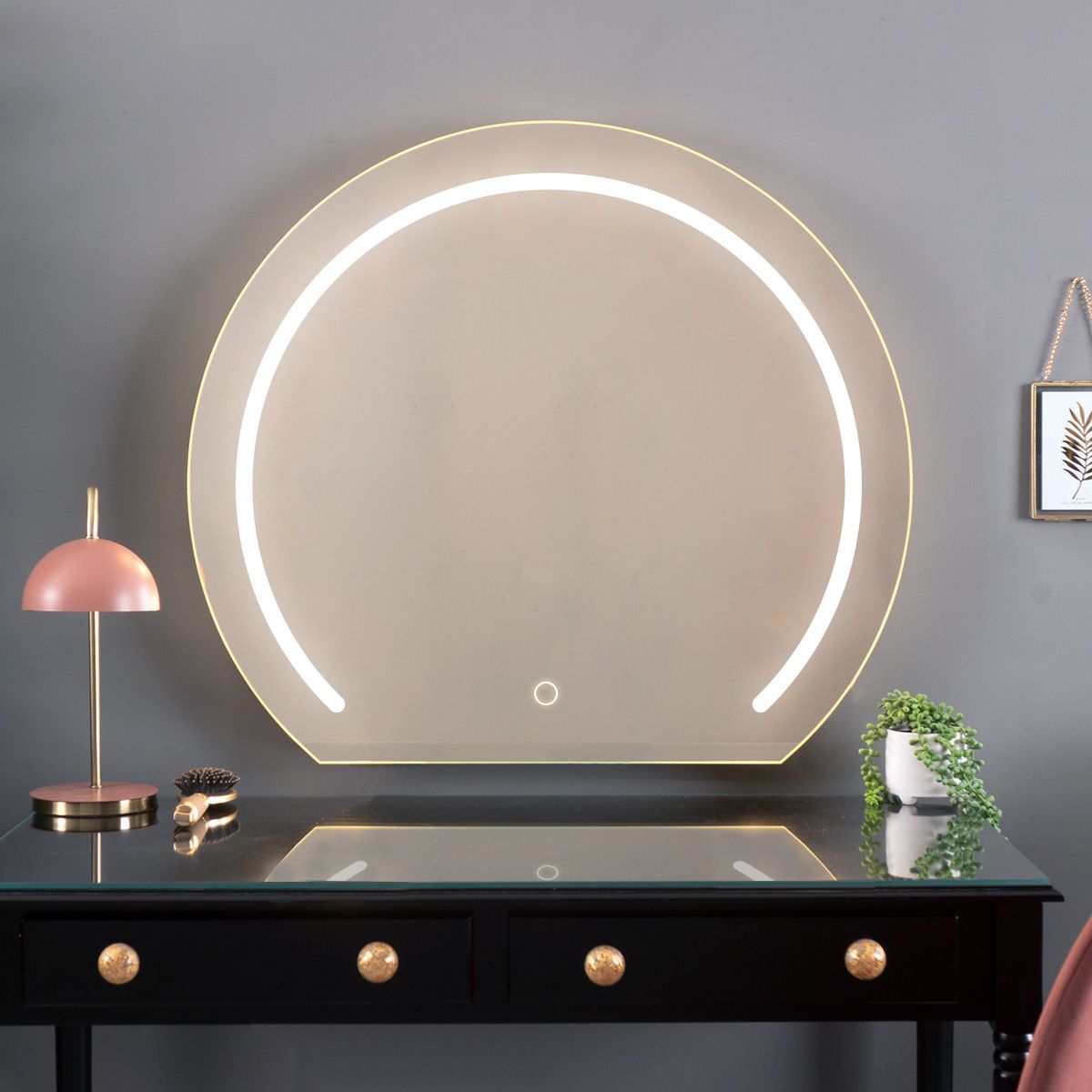 Framed LED Bar Vanity Mirror