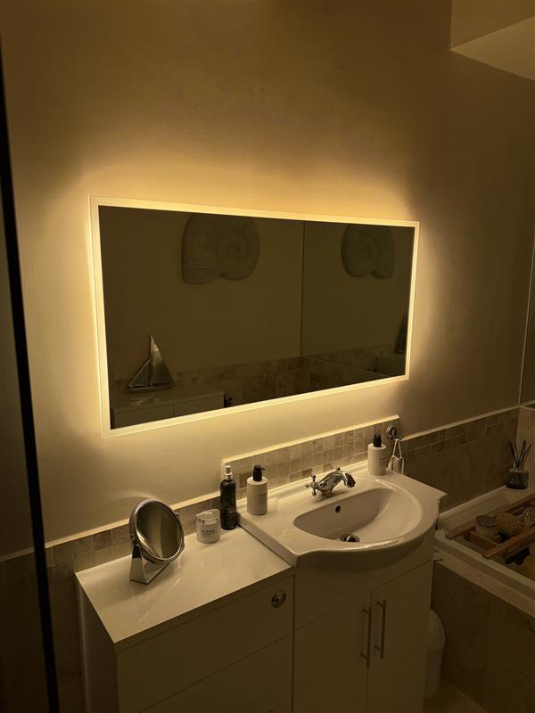 1200mm wide with solft warm lighting