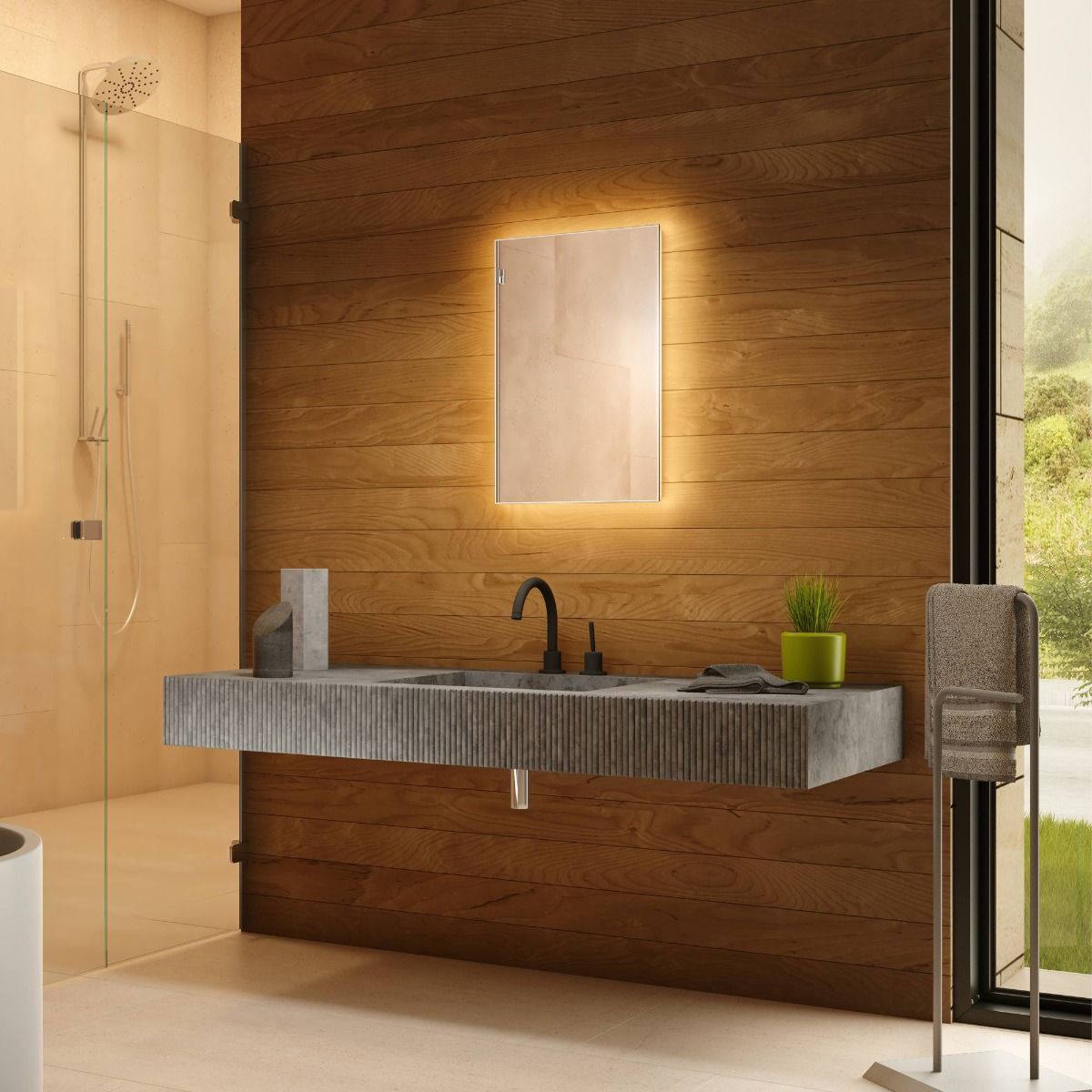 Tempus Backlit Shaver Mirror