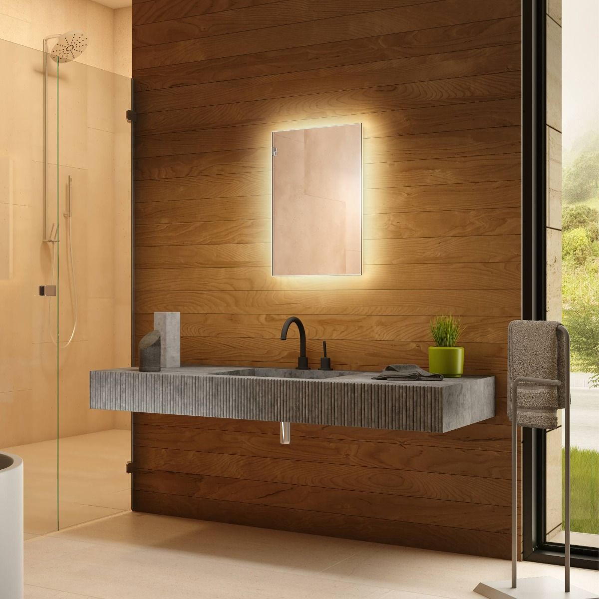 Tempus Backlit Shaver Mirror