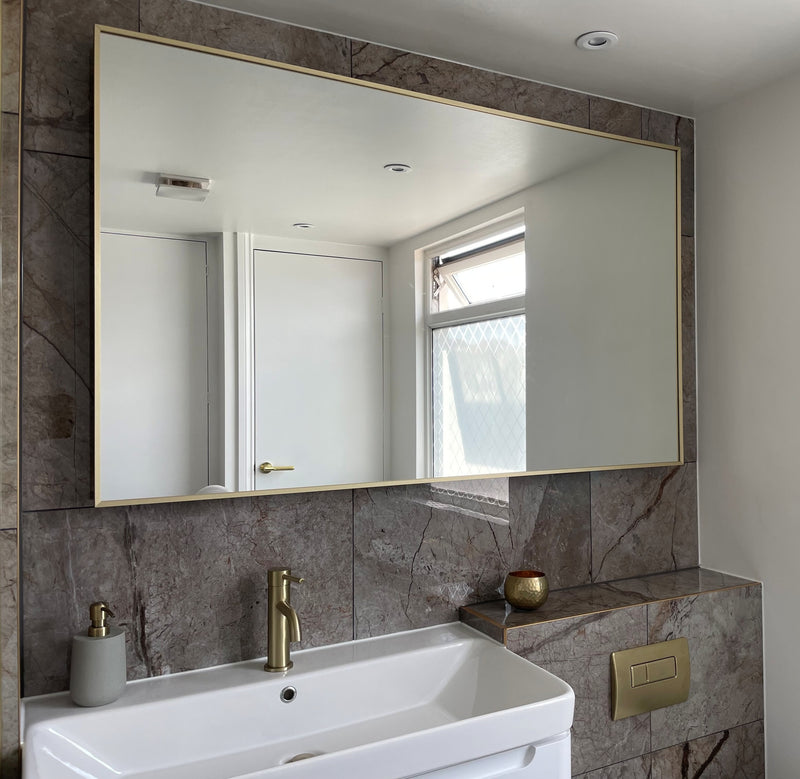 Brushed Brass effect mirror