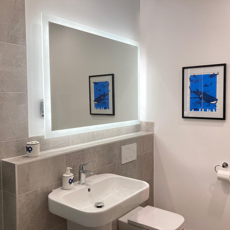 50mm acrylic edge. Perfect makeup lighting for bathrooms.