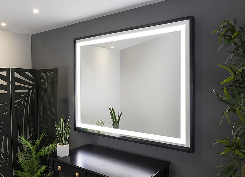 Black Wood Frame Vanity mirror, super bright LEDS for perfect makeup application